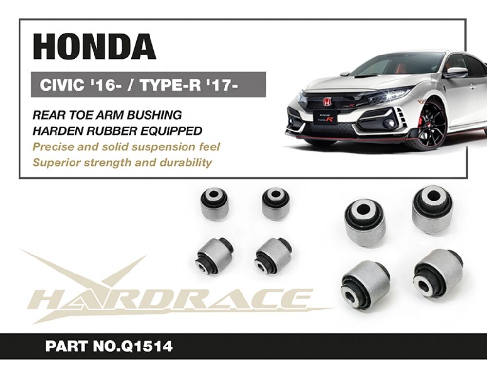 Hardrace Rear Toe Arm Bushing (Hardened Rubber) - Honda Civic Type R FK8/FL5 - Garage IMMI Garage IMMI