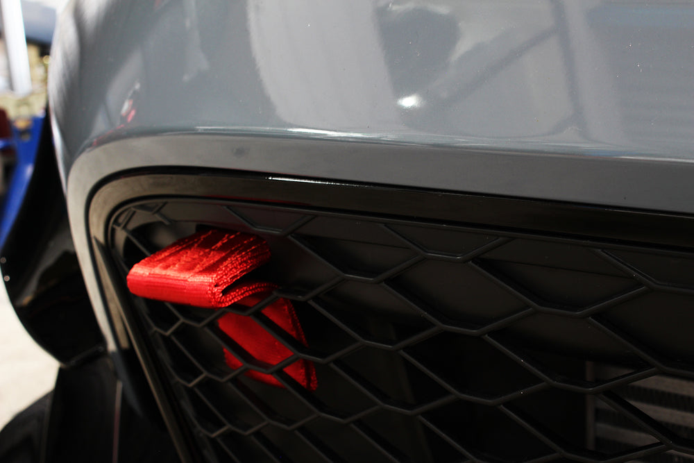 M&M Honda Tow Hook Strap (RED) (FRONT) - Accessories Garage IMMI