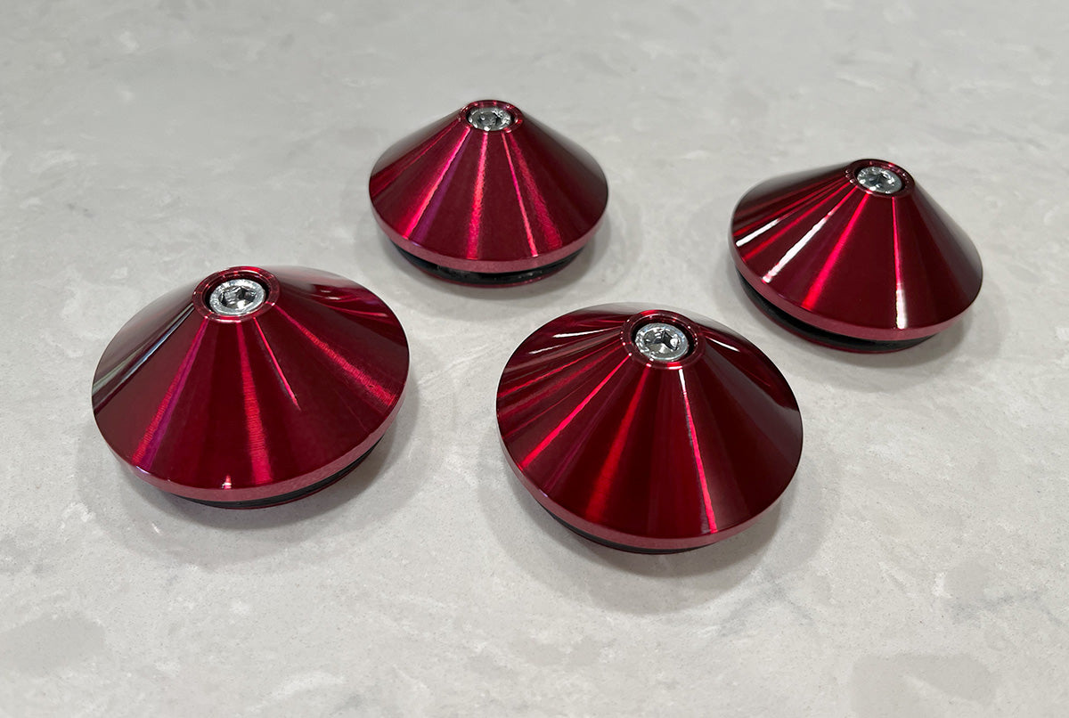 Mugen MF10 Centre Caps - Red - Wheel Accessories Garage IMMI