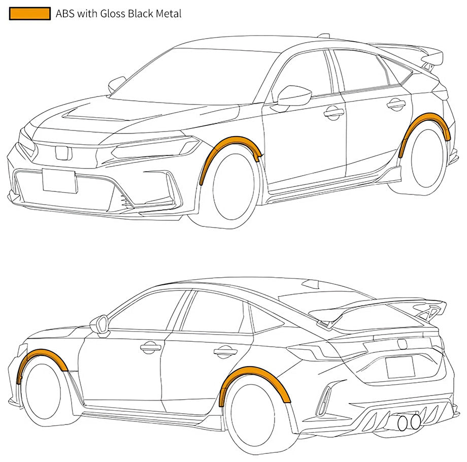 HKS Fender Molding - Honda Civic Type R FL5