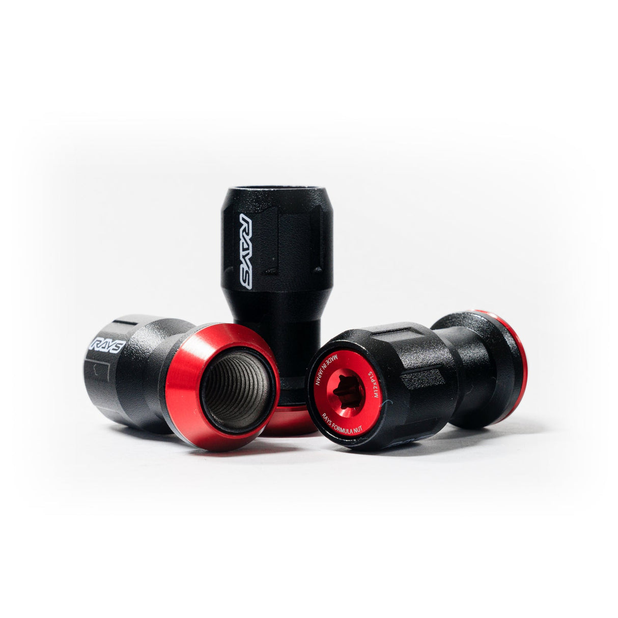 Rays Formula Nut (FN-II) - M14x1.5 / Red - Wheel Accessories Garage IMMI
