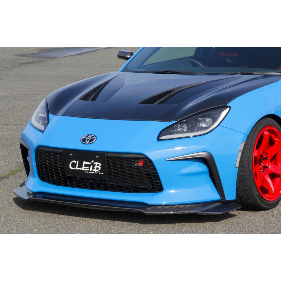 CLEiB Front Lip Spoiler (CFRP) GR86 / BRZ (ZN8 / ZD8) Aero light blue sports car black