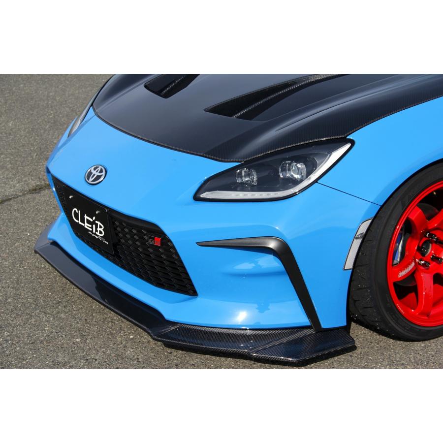 CLEiB Front Lip Spoiler (CFRP) GR86 / BRZ (ZN8 / ZD8) Aero bright blue sports car black