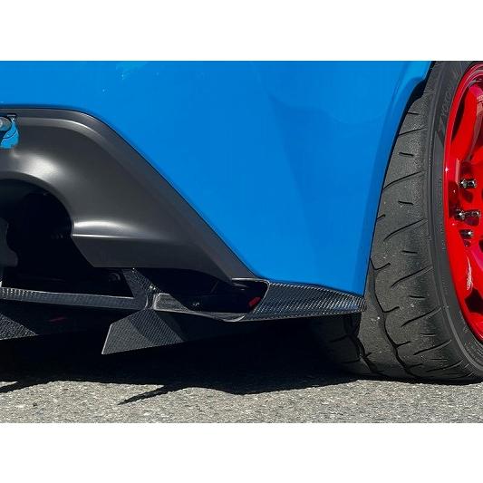 CLEiB Rear Under Spoiler for Cleib Diffuser GR86 / BRZ (ZN8 / ZD8) Aero rear quarter view blue car
