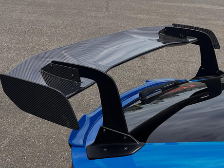 CLEiB Swan Neck Carbon Fibre GT Wing - Wet Carbon - Aero