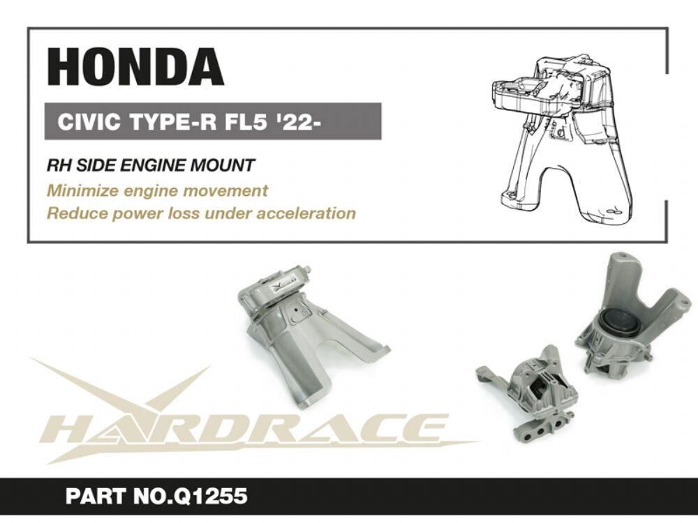 Hardrace 6MT Hardened Gearbox Mount Right Hand - Suspension