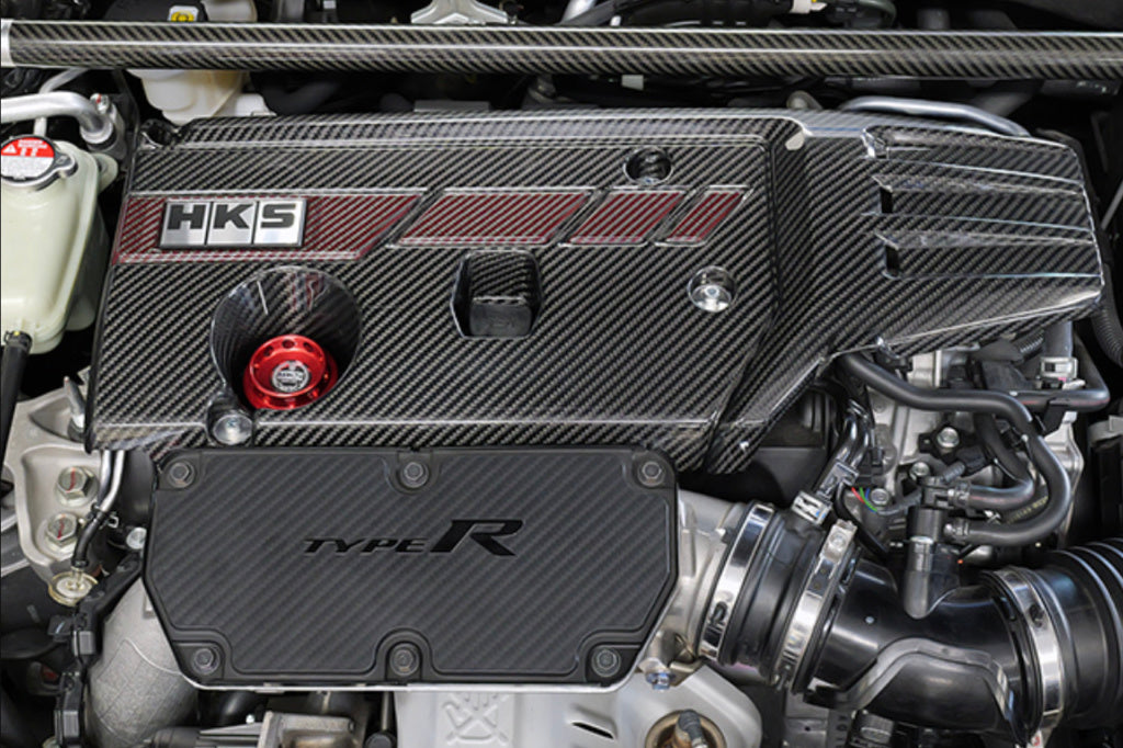 HKS Carbon Engine Cover - Honda Civic Type R FK8/FL5 - Engine Bay