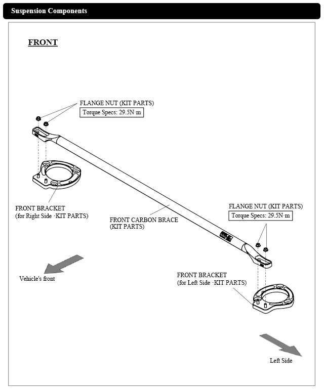 HKS Carbon Front Strut Brace - Suspension