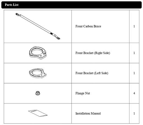 HKS Carbon Front Strut Brace - Suspension