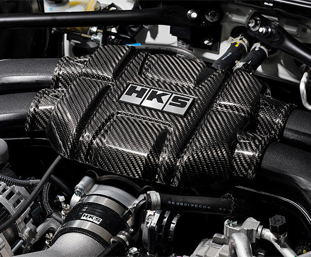HKS Dry Carbon Engine Cover GR86 ZN8 / BRZ ZD8 Engine Bay