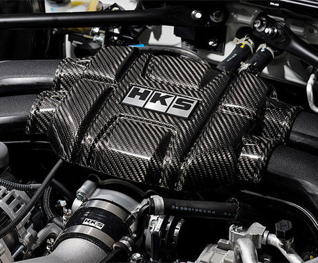 HKS Dry Carbon Engine Cover GR86 ZN8 / BRZ ZD8 Engine Bay