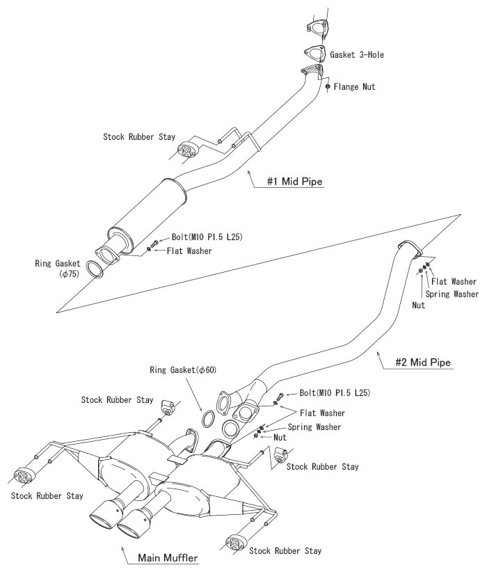 HKS Legamax Sports Cat-back Exhaust - Exhaust