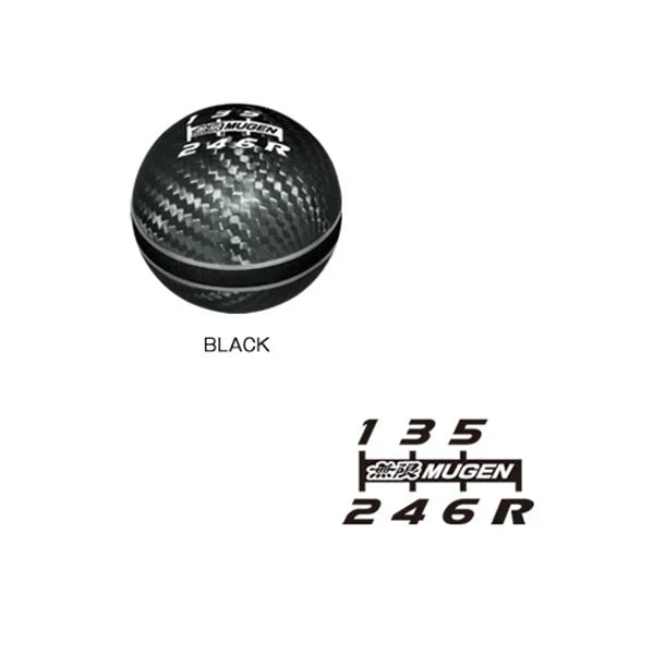 Mugen Carbon Shift Knob (Black & Red) - Black - Interior