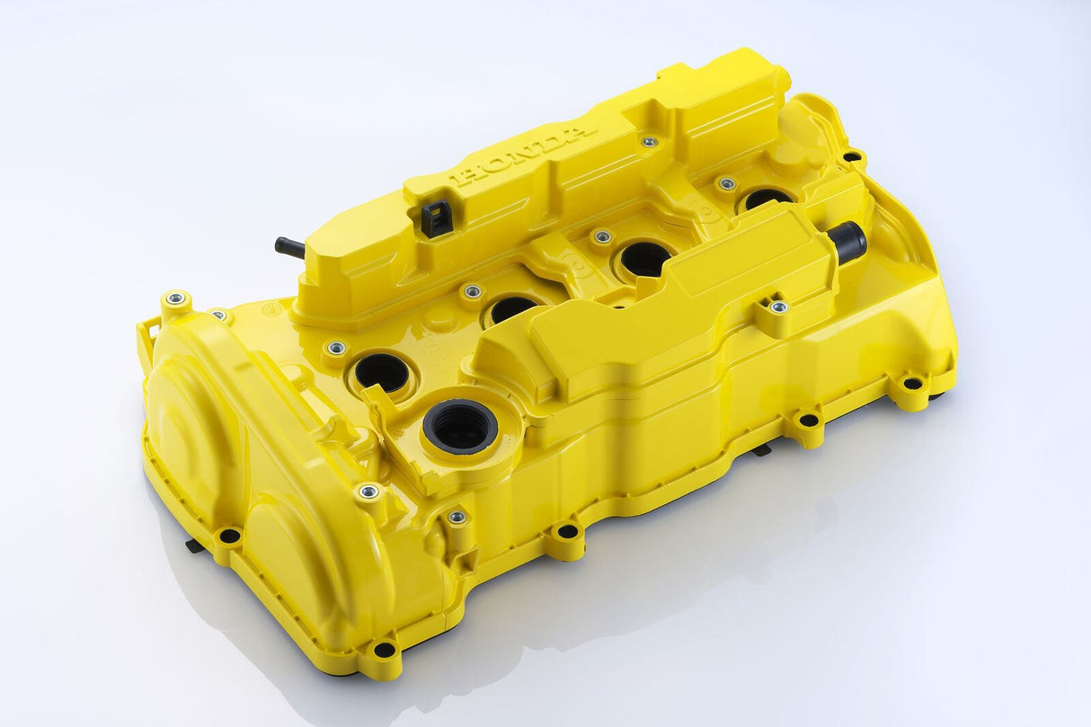 Spoon Sports Yellow Valve Cover - Engine Bay