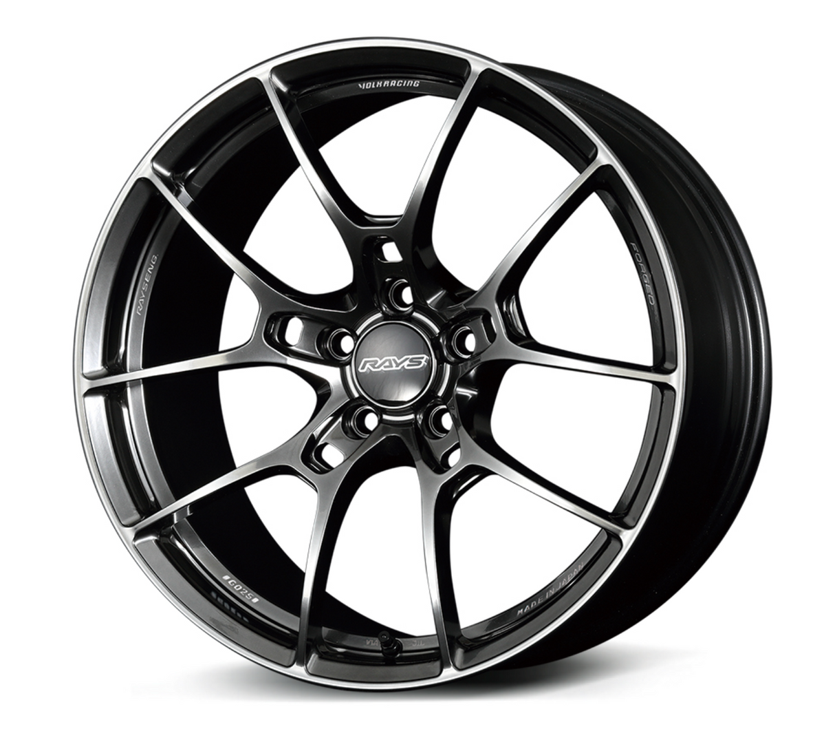 Volk Racing G025 - 18’’ & 19’’ Preorder - 18x9.5j + 45 5x120 (face 3) / Shining Black Metal/Rim Edge (HK) - Wheels