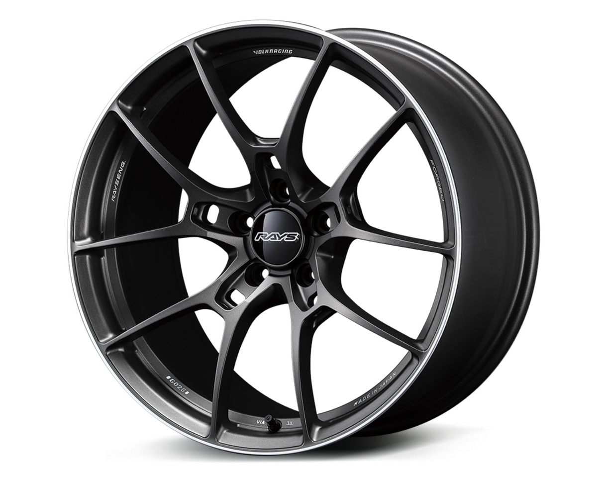 Volk Racing G025 - 18’’ & 19’’ Preorder - 18x9.5j + 45 5x120 (face 3) / Matte Gunblack/Rim Edge (MK) - Wheels