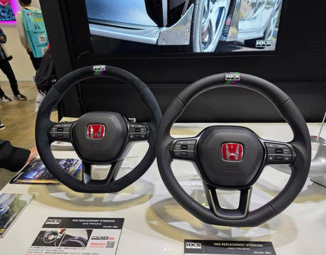 HKS Type-S Replacement Steering Wheel - Ultra Suede & Perforated Leather