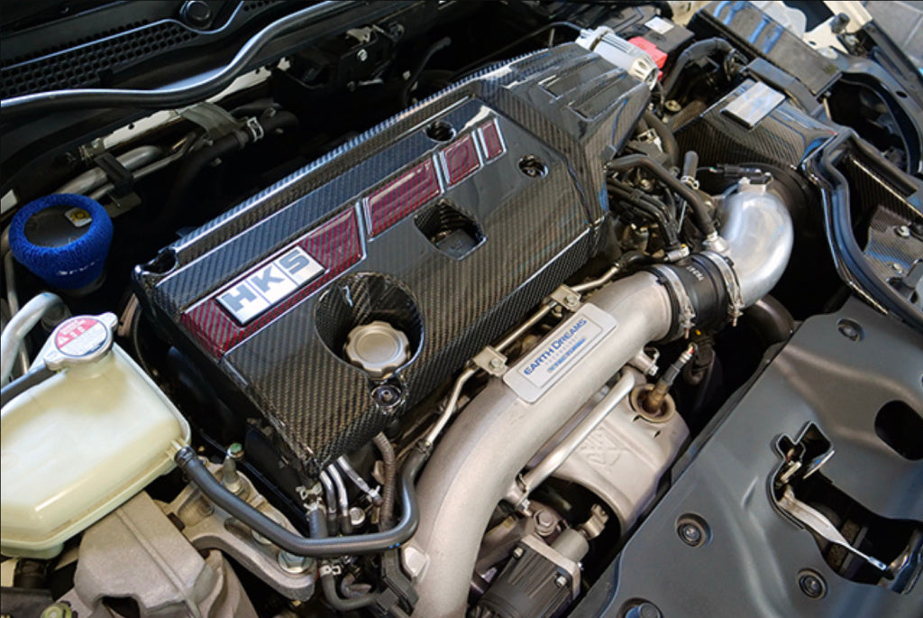 HKS Carbon Engine Cover - Honda Civic Type R FK8/FL5 - Engine Bay Garage IMMI