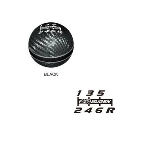 Mugen Carbon Shift Knob (Black & Red) - Black - Interior Garage IMMI