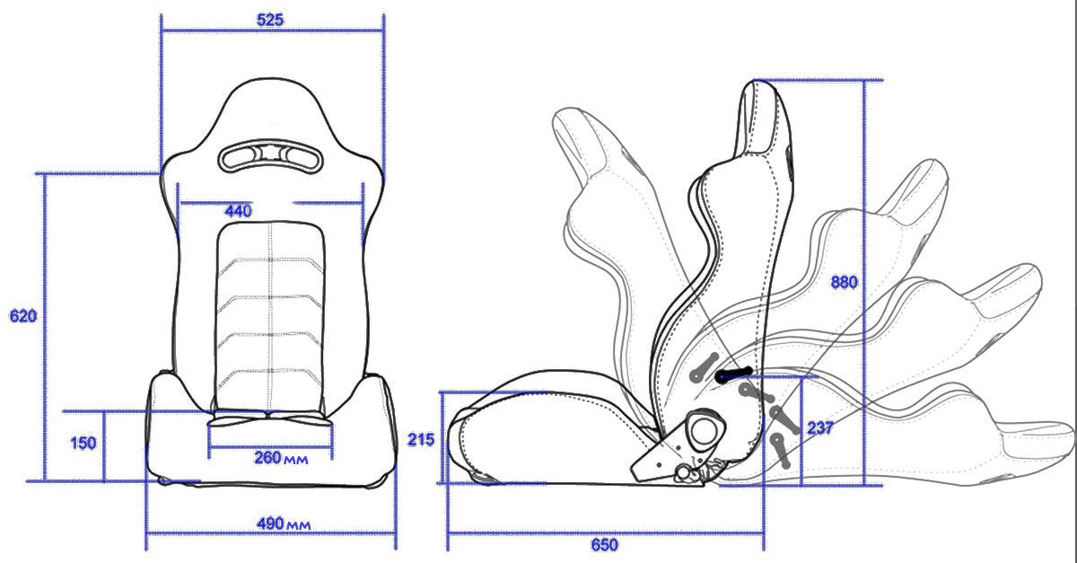 Mugen Semi Bucket Seat MX-B - Interior Garage IMMI