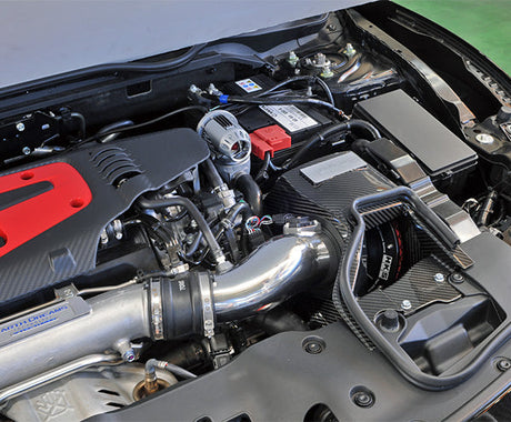 HKS Dry Carbon Cold Air Intake Full Kit with AFR - Engine Bay
