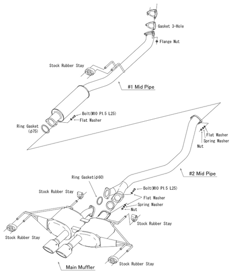 HKS Legamax Sports Cat-back Exhaust - Exhaust