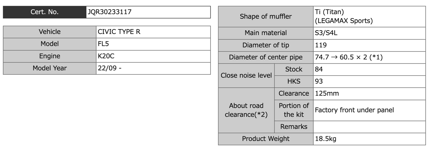 HKS Legamax Sports Cat-back Exhaust - Exhaust