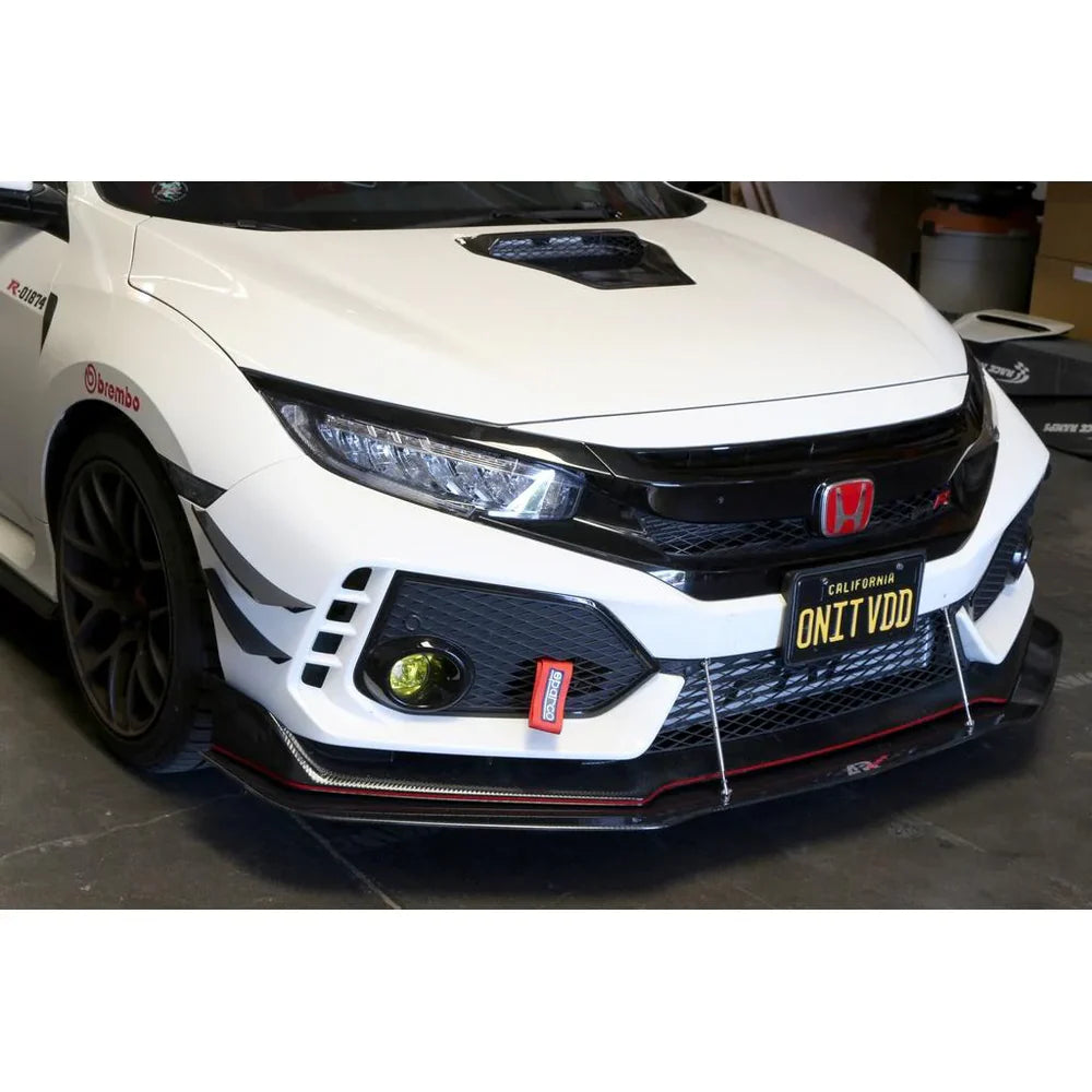 APR Performance Front Bumper Canards (Carbon) - Honda Civic Type R FK8