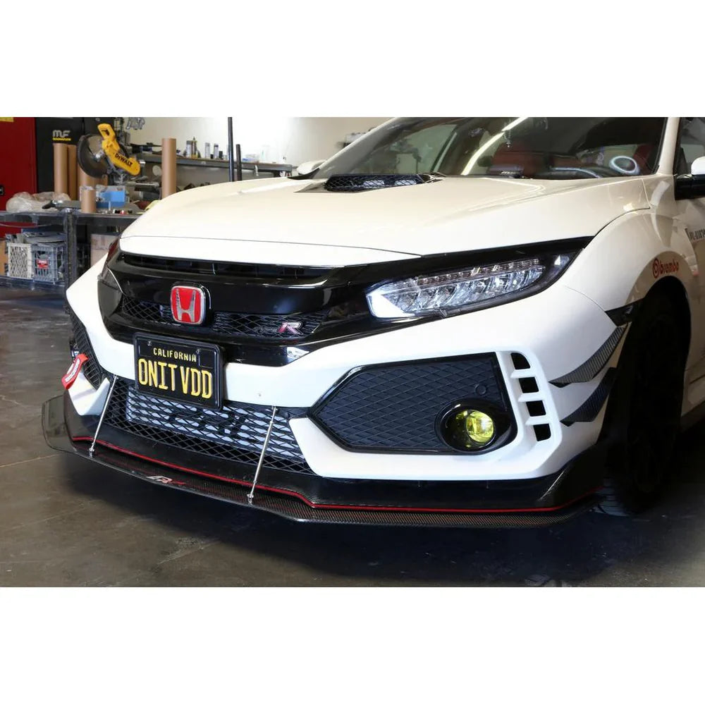 APR Performance Front Bumper Canards (Carbon) - Honda Civic Type R FK8
