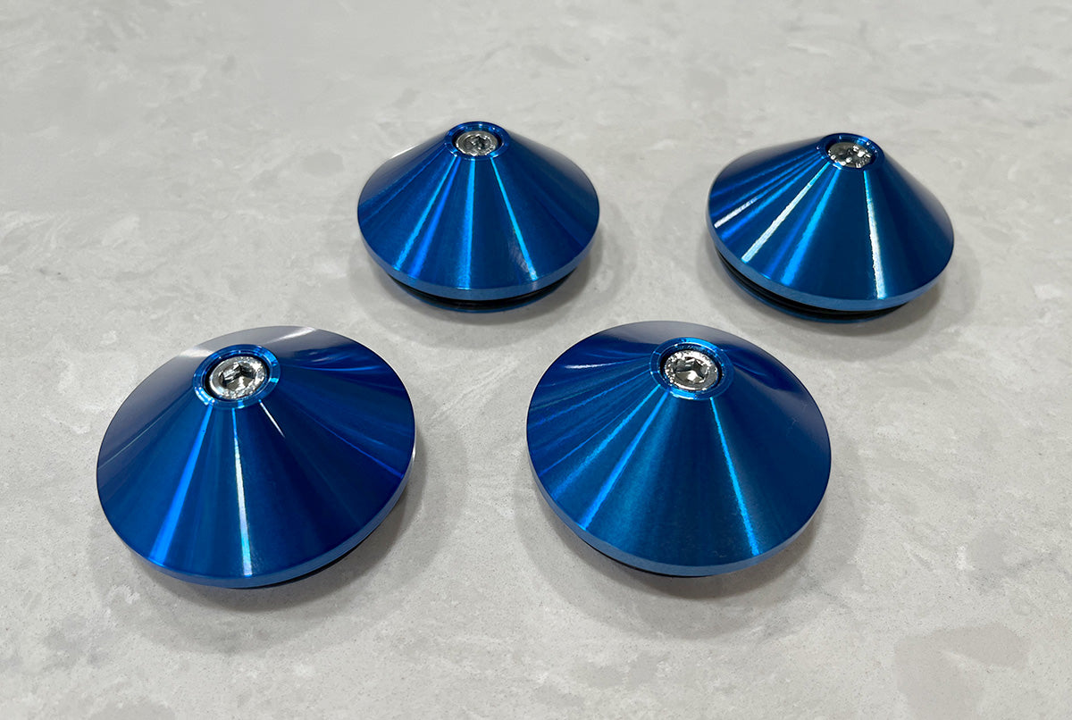 Mugen MF10 Centre Caps - Blue - Wheel Accessories