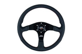 Mugen Racing III 350mm Steering Wheel - Smooth Leather - Red Stitching - Interior